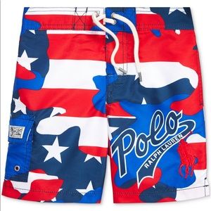 Polo Ralph Lauren Baby Boy Pony Camo Flags Swim